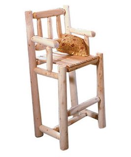Rustic Natural Cedar Furniture Old Country 30 in. Bar Stool   Outdoor Bar Stools