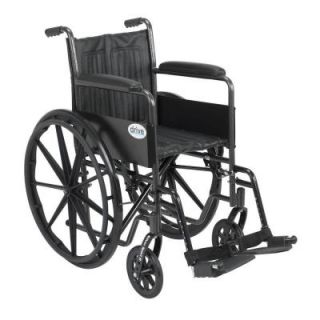 Drive Silver Sport 2 Wheelchair with Fixed Arms, Swing Away Footrests and 18 in. Seat ssp218fa sf