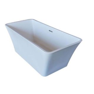 Universal Tubs PureCut 5.6 ft. Acrylic Center Drain Rectangular Bathtub in White HD6730NRSXCWXX