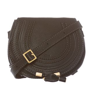 Chloe Marcie Mini Black Leather Saddle Bag   Shopping
