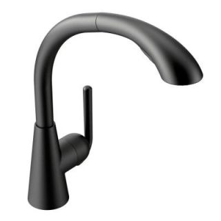 MOEN Ascent Single Handle Pull Out Sprayer Kitchen Faucet in Matte Black S71709BL