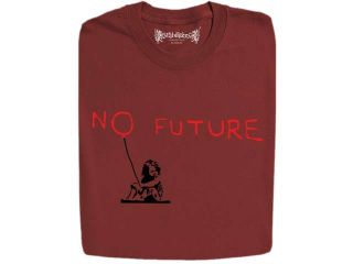 Stabilitees Banksy Stencil Street Art "No Future" Designed Mens T Shirts