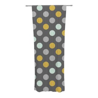 Minty Polka Curtain Panels by KESS InHouse