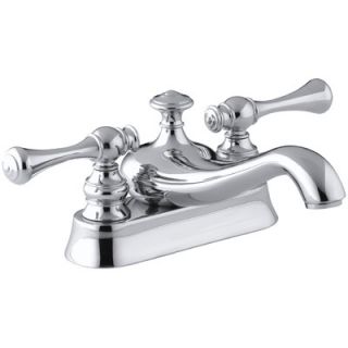 Revival Centerset Bathroom Sink Faucet with Traditional Lever Handles