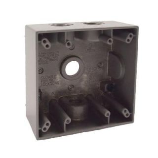Bell 2 Gang Weatherproof Box with Four 1/2 in. Outlets 5335 0
