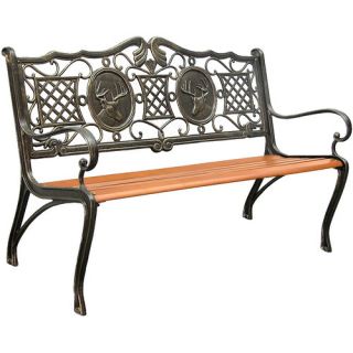 Deer Cast Iron Park Bench by Innova Hearth and Home