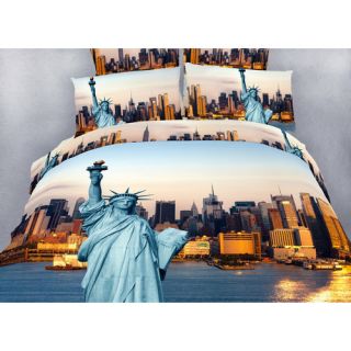 Dolce Mela Statue of Liberty Duvet Cover Set