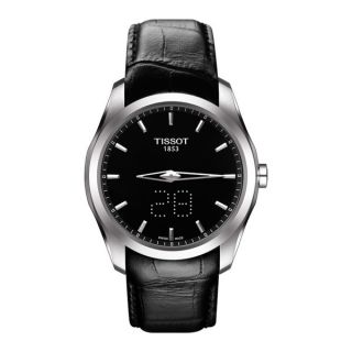 Tissot Mens T0354461605100 Couturier Black Leather Watch