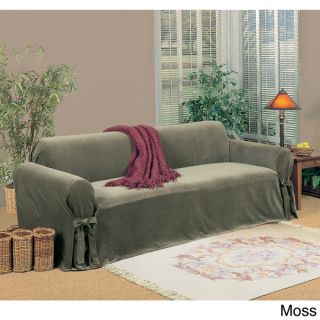 Microfiber Velvet Loveseat Slipcover