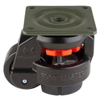 Foot Master 2 in. Nylon Wheel Top Plate Leveling Caster with Load Rating 550 lbs. GD 60F BLK