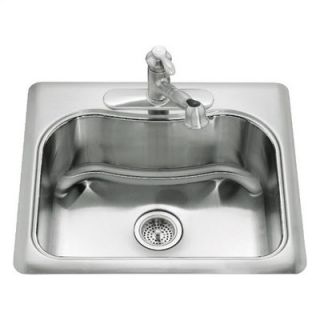 Kohler Staccato 25 X 22 X 8 5/16 Top Mount Single Bowl Kitchen Sink