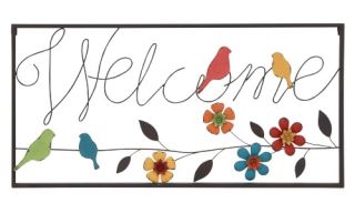 Woodland Imports Metal Welcome Sign   32W x 16H in.   Wall Art