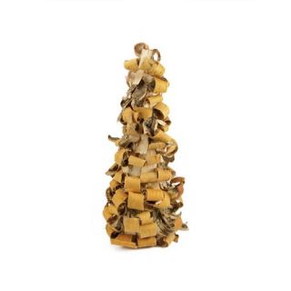 16" Rustic Earth Tone Tree Bark Inspired Table Top Christmas Cone Tree