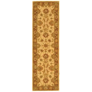 Safavieh Handmade Heritage Kerman Ivory/ Brown Wool Runner (23 x 14