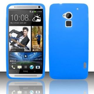 Insten For HTC One Max T6 Silicone Skin Case   Blue