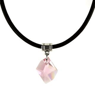 Jewelry by Dawn Cosmic Pink Crystal Greek Leather Necklace