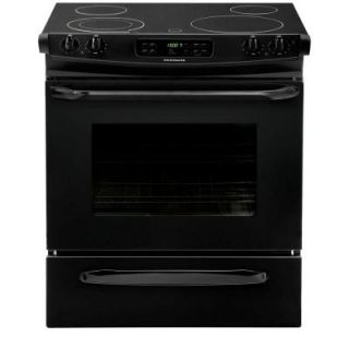 Frigidaire 30 in. 4.6 cu. ft. Slide In Electric Range with Self Cleaning Oven in Black FFES3025PB