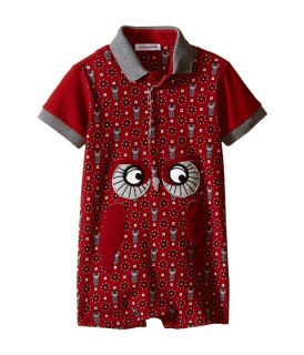 Dolce & Gabbana Kids Owl One Piece (Infant) Dark Red Print
