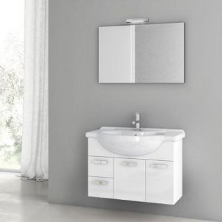 ACF by Nameeks ACF PH01 GW Phinex 32 in. Single Bathroom Vanity Set   Glossy White