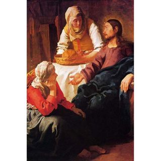 Christ in The House of Mary and Martha by Johannes Vermeer Graphic