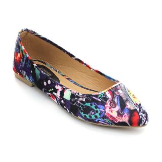 City Snappers Womens Printed Slip on Ballet Flats