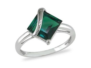 2.5 ct.t.w. Created Emerald Ring in 10k White Gold