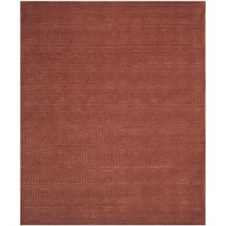 Safavieh Hand knotted Tibetan Greek Key Rust Wool Rug (6 x 9)