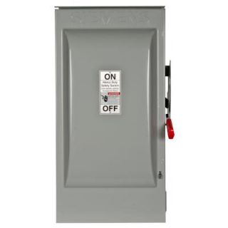 Siemens Heavy Duty 200 Amp 600 Volt 3 Pole Outdoor Fusible Safety Switch with Neutral HF364NR