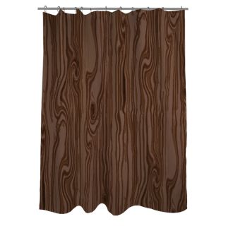 Thumbprintz Wood Grain Large Scale Brown Shower Curtain