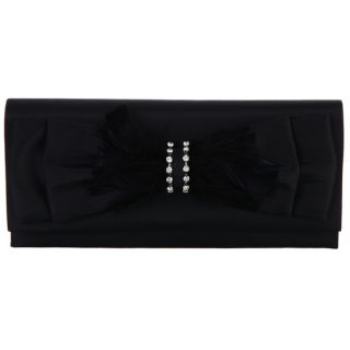 Carlo Fellini Black Rhinestone Embellished Clutch Handbag  