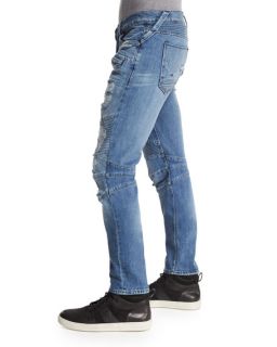 Hudson Jeans Blinder Biker Distressed Moto Jeans, Blue