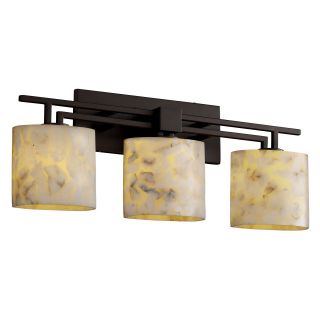 Justice Design Group ALR 8703   Aero 3 Light Bath Bar   Oval Shade   Dark Bronze   Bathroom Vanity Lights