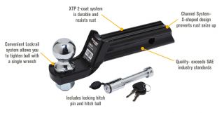 Ultra-Tow XTP Receiver Hitch Starter Kit – Class III, 2in. Drop, 6000-Lb. Tow Weight, Locking Hitch Pin  Mount Kits