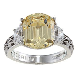 Tacori IV Cubic Zirconia Epiphany Cushion Canary Ring  