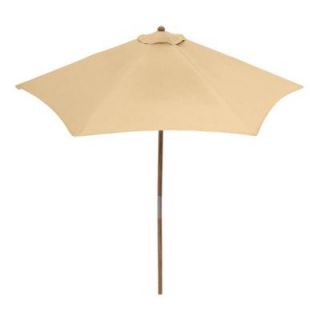 Hampton Bay 9 ft. Teak Patio Umbrella in Sunbrella Spectrum Sand 9945 01504700
