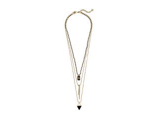 Vince Camuto Triple Layer Spike Necklace Gold Black