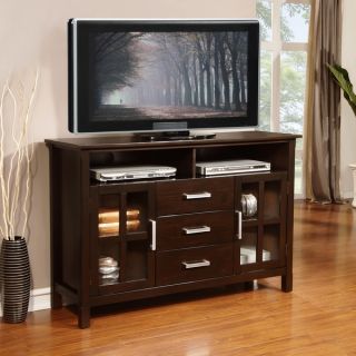 WYNDENHALL Waterloo Walnut Brown Tall TV Stand   15535873  