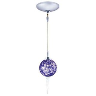 Low Voltage Quick Adapt 4 in. x 106 1/4 in. Blue Pendant and Chrome Canopy Kit KIT QAP221 BU/CH B