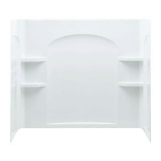 STERLING Ensemble 33 1/4 in. x 60 in. x 55 1/4 in. 3 piece Direct to Stud Shower Wall Set in White 71224100 0