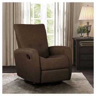 Shermag Motion Swivel Recliner Chair   Brown Fabric