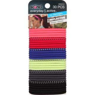Scunci Everyday & Active Hair Ties, Colors, 30 count