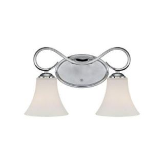 Millennium Lighting 2 Light Chrome Vanity Light with Etched White Glass 282 CH