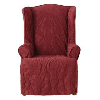Sure Fit Matelasse Damask Wing Chair Slipcover