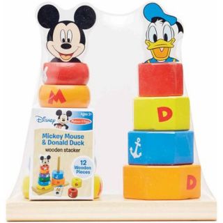 Melissa & Doug Disney Baby Disney Mickey Mouse and Donald Duck Wooden Stacker