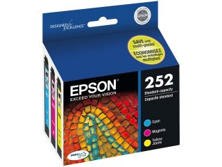 EPSON 252 (T252520) Ink Cartridges, Multi Pack (Cyan, Magenta, Yellow)