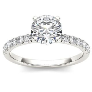 De Couer 14k White Gold 3/4ct TDW Diamond Classic Engagement Ring (H I