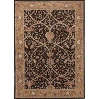 Traditional Oriental Gold/ Yellow Wool Tufted Rug (36 x 56)