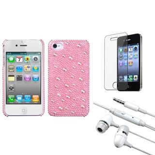 BasAcc Screen Protector/ Headset/ Diamante Case for Apple® iPhone 4S
