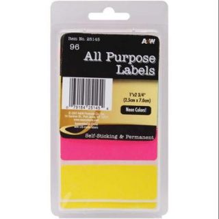 Labels Neon All Purpose 1"X2.75" 96/Pkg