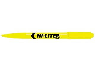 HI LITER Fluorescent Pen Style Highlighter, Chisel Tip, Yellow Ink (Dozen)
